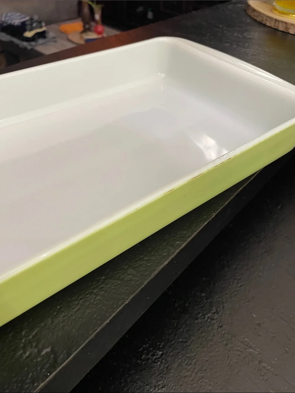 Pyrex Lime Green 2 Qt Ceramic Rectangular Baking Dish - Home Kitchen
